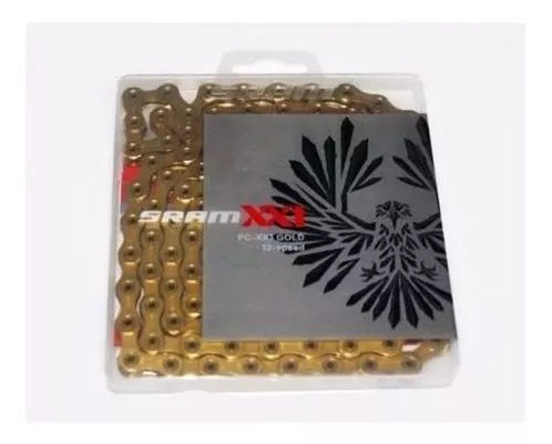 CORRENTE SRAM XX1 EAGLE 126 ELOS 12 VELOCIDADES CORES 12V DOURADO