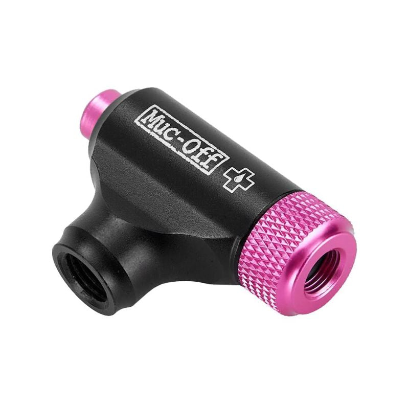 KIT INFLADOR DE CO2 MUC-OFF PARA MTB GATILHO E 2 CO2 25G 25GRAMAS ROSA/PRATA