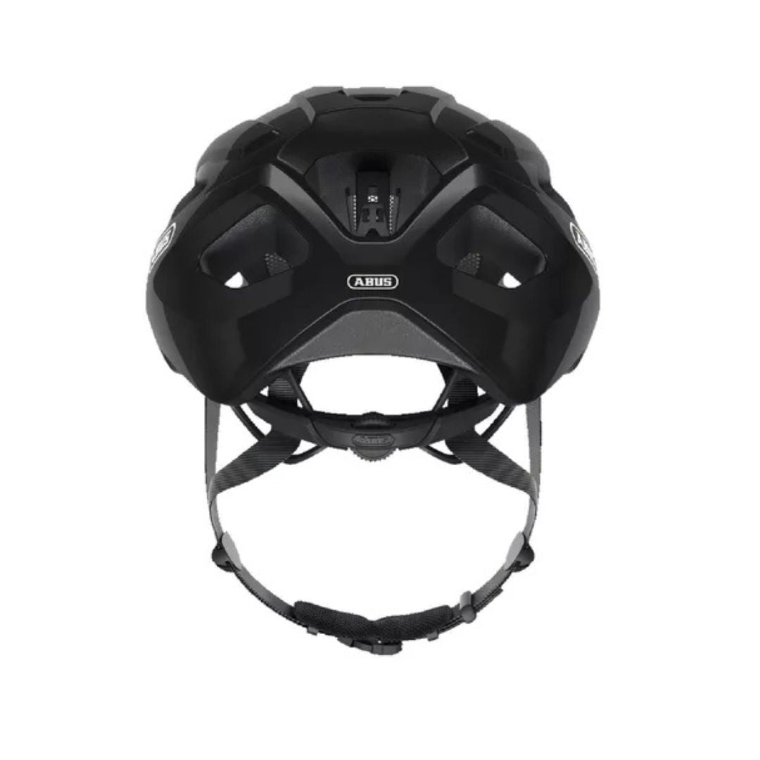 CAPACETE ABUS MACATOR PRETO BRILHANTE TAM M 52 58 CM