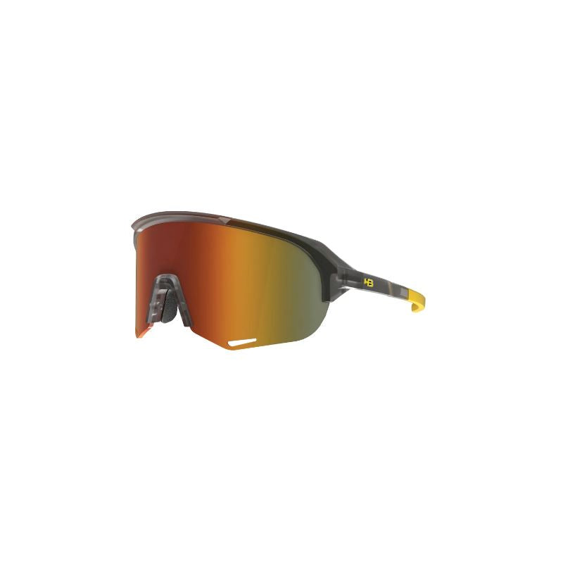 OCULOS HB EDGE R FILTRO 3 UV CINZA/AMARELO FOSCO C/ LENTE LARANJA CROMADO
