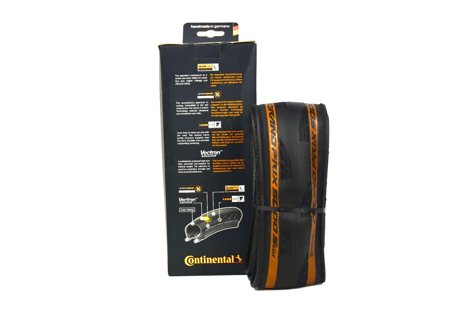 PNEU CONTINENTAL GRAND PRIX 5000 S TR - 700X30 - PRETO/MARROM/DOBRAVEL