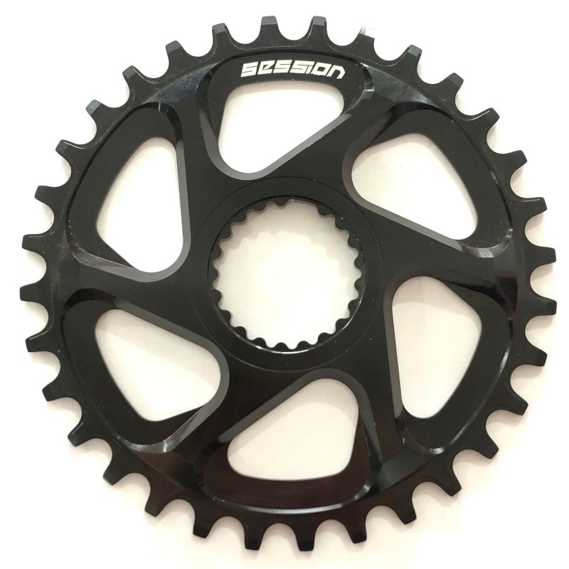 COROA UNICA SESSION SHIMANO DIRECT 12V ALUMINIO PRETO 32D