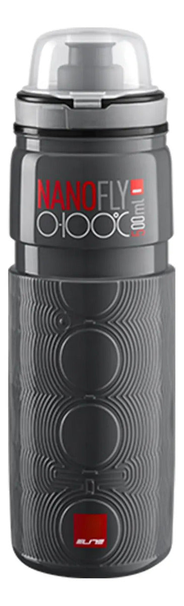 GARRAFA ELITE TERMICA NANO FLY 4H 500ML CINZA ESCURO