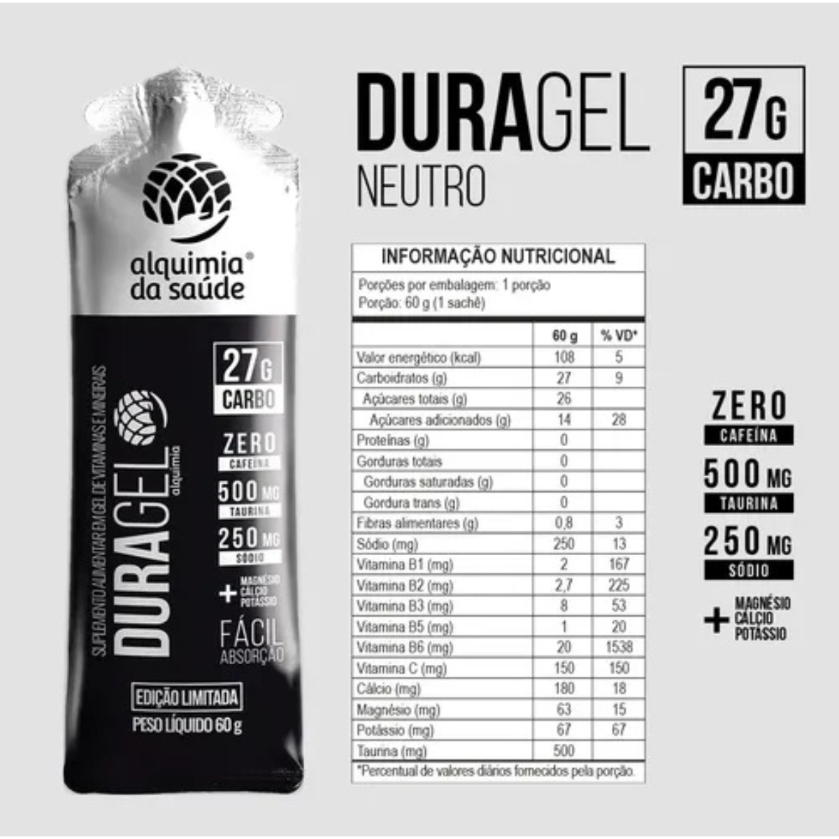 DURAGEL ALQUIMIA DA SAUDE NEUTRO 27G ( 15 saches)