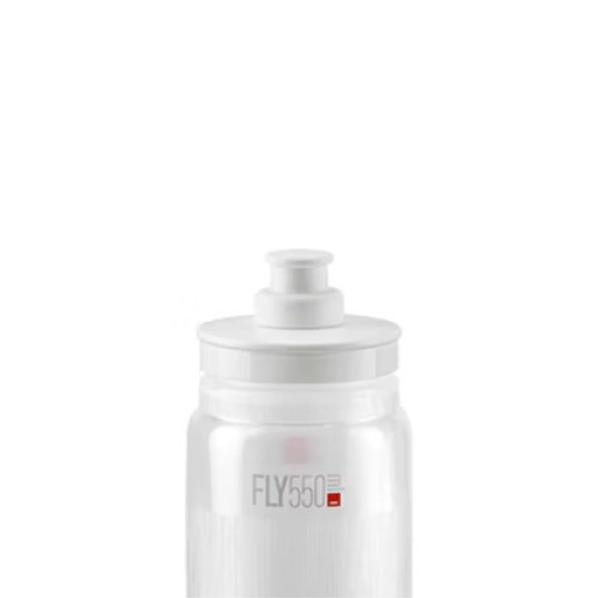 GARRAFA ELITE FLY 550ML TRANSP. LOGO CINZA/VERMELHA