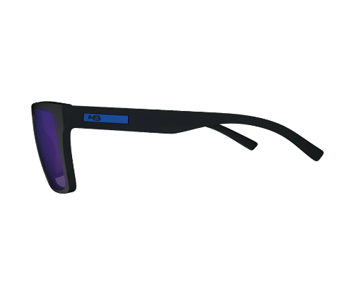 OCULOS HB FLOYD FILTRO 3 UV PRETO FOSCO C/ LENTE AZUL