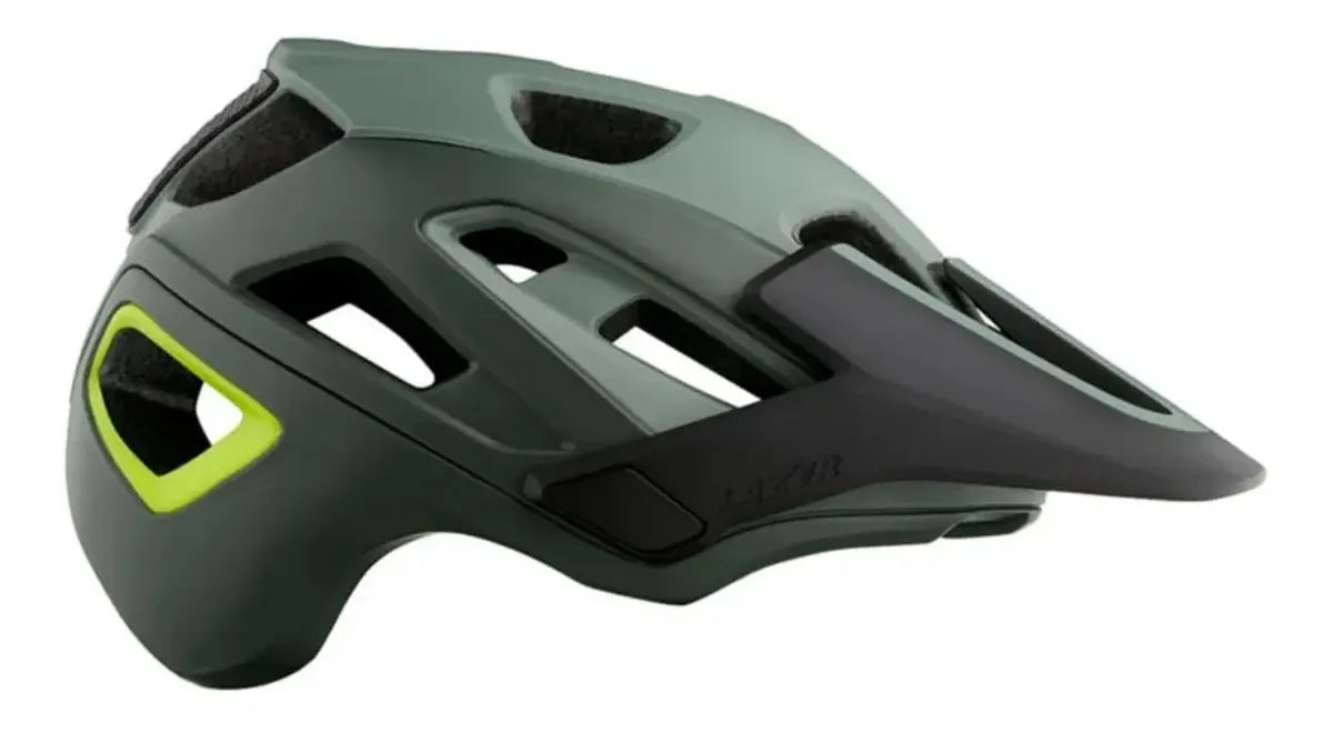 CAPACETE MTB JACKAL TAM M COR VERDE ESCURO/AMARELO