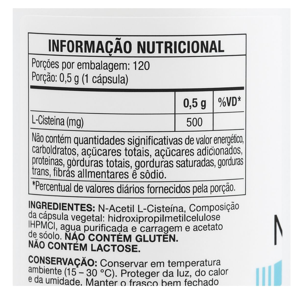NAC N-ACETIL CISTEINA ALQUIMIA DA SAUDE 120 CAPSULAS VEGETAIS 500MG