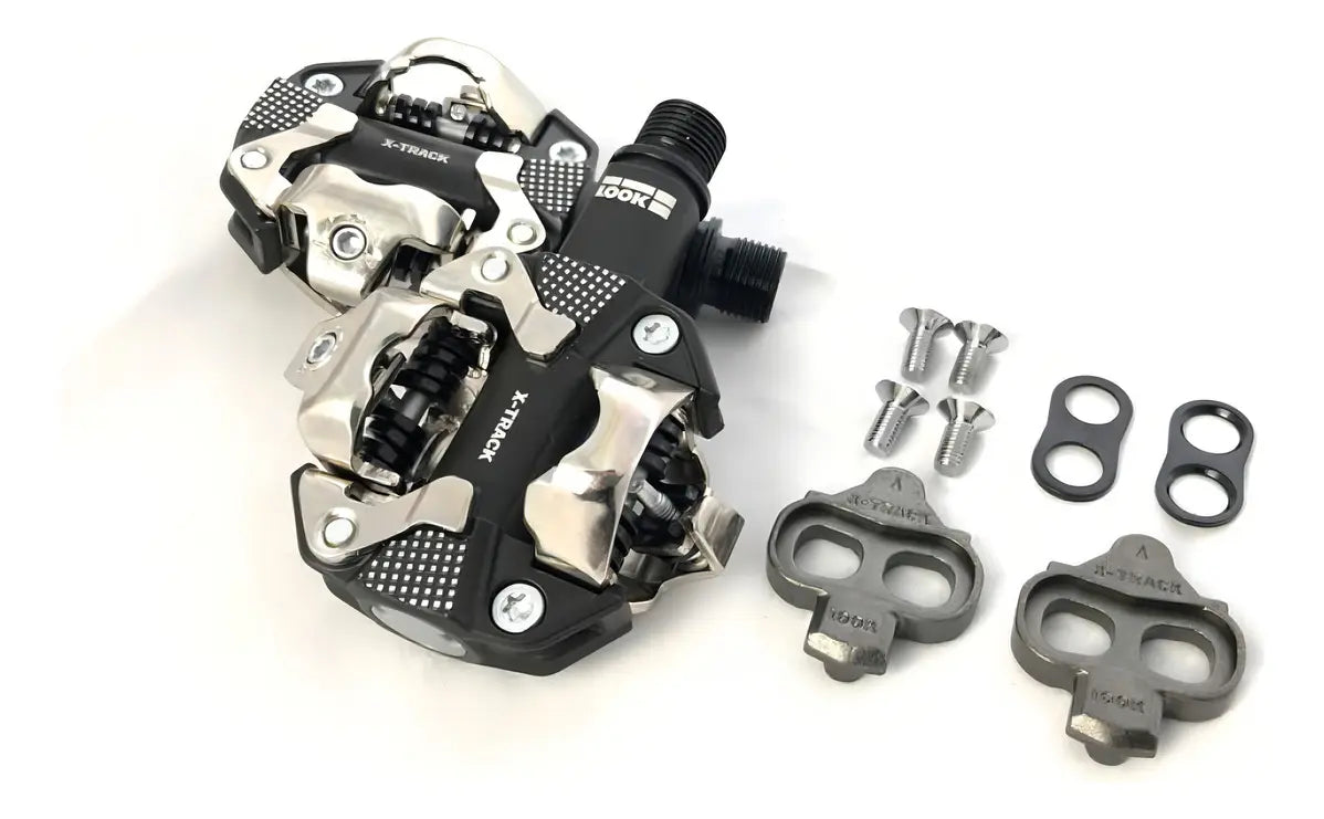 PEDAL LOOK X-TRACK PRETO CINZAA