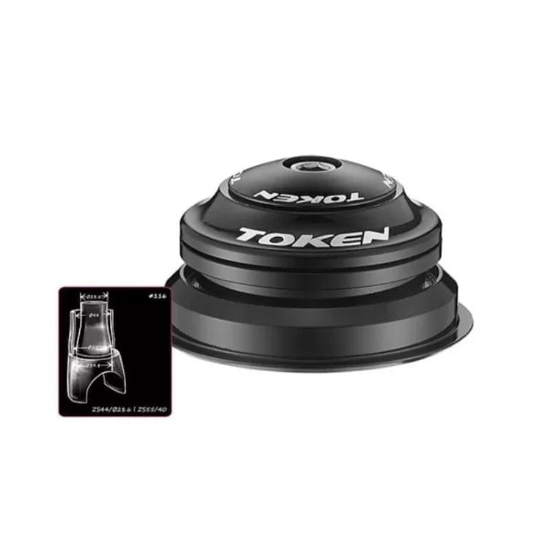 CAIXA DE DIREÇAO TOKEN TAPERED TK035AM-55 Preto