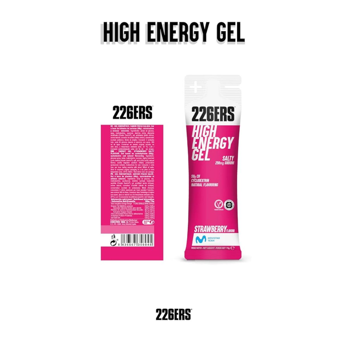 GEL 226ERS HIGH ENERGY GEL 76G (SALTY FRESA) MORANGO SALGADO