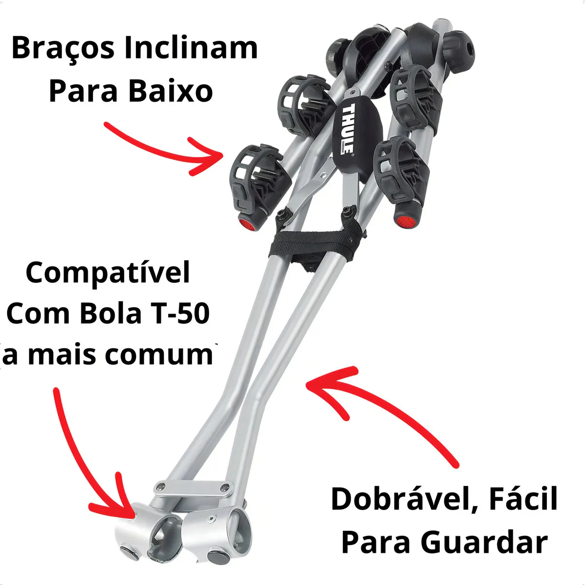 SUPORTE THULE XPRESS ALUMINIO PARA ENGATE PAR 2 BICICLETAS Preto