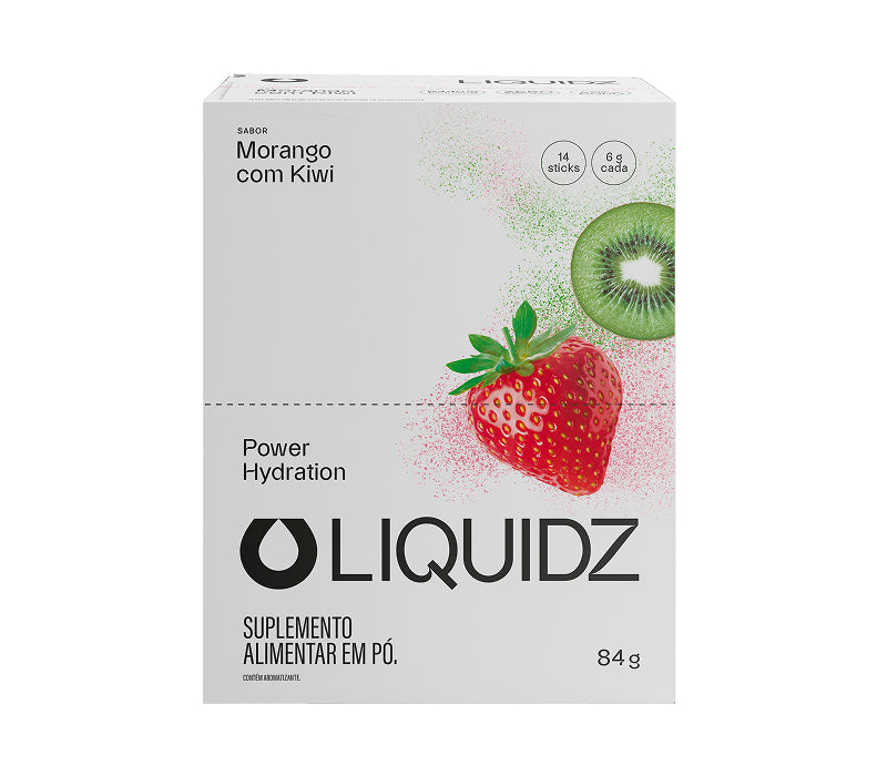 LIQUIDZ ELETRÓLITOS EM PÓ MORANGO COM KIWI CX 14UN