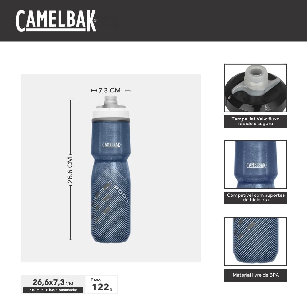 GARRAFA CAMELBAK TERMICA PODIUM CHILL 710ML AZUL