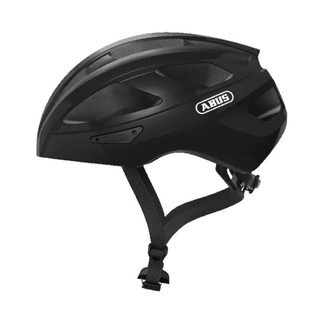 CAPACETE ABUS MACATOR PRETO BRILHANTE TAM M 52 58 CM