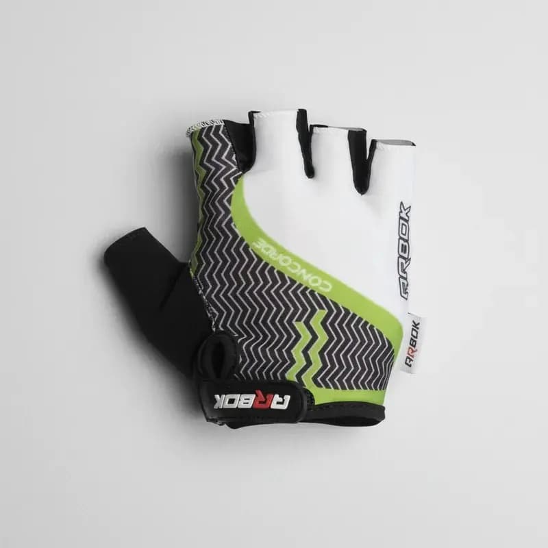 LUVA PARA CICLISMO ARBOK DEDO CURTO HANGAR PRETA VERDE TAM G COM VELCRO