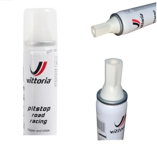 APLICADOR DE SELANTE VITTORIA PIT STOP ROAD RACING 75ML. INFLA E REPARA COM SUPORTE + VELCRO