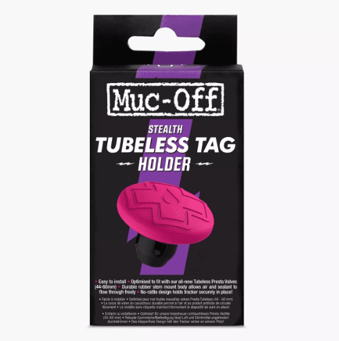 ADAPTADOR MUC-OFF VALVULA TUBELESS STEALTH TAG HOLDER GPS RASTREADOR CONTRA FURTOS