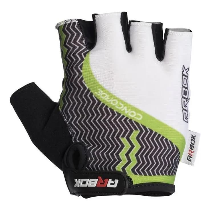 LUVA PARA CICLISMO ARBOK DEDO CURTO CONCORDE CINZA PRETO VERDE TAM G COM VELCRO