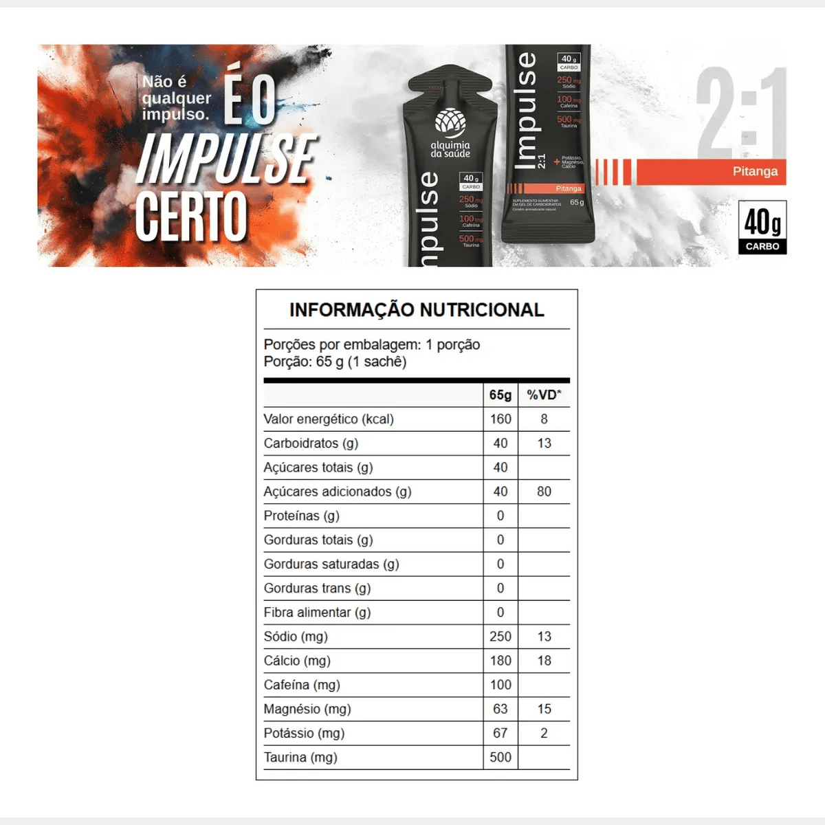 Impulse 2:1 Alquimia da Saúde Pitanga 40g (15 saches)