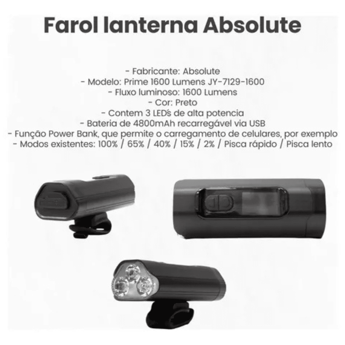 FAROL ABSOLUTE PRIME 1600 LUMENS