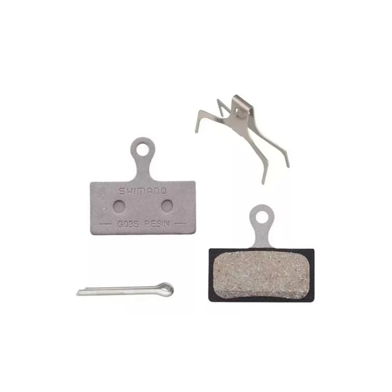 PASTILHA DE FREIO RESINA G03S COM MOLA SHIMANO 03SHIMANO Preto