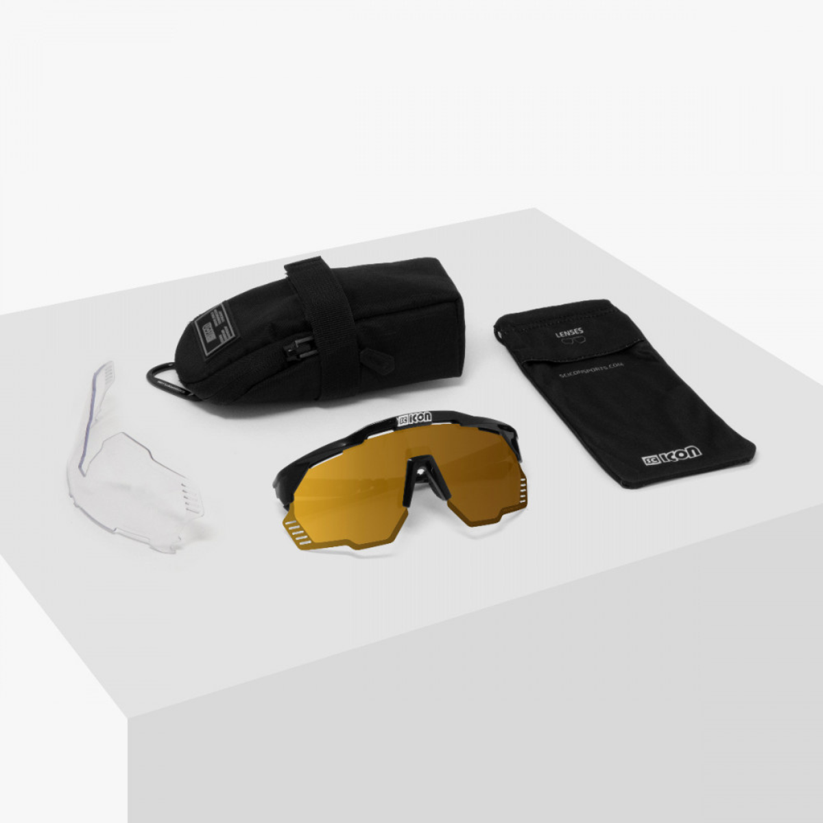 OCULOS SCICON AEROSHADE KUNKEN BRACO LENTE DOURADO