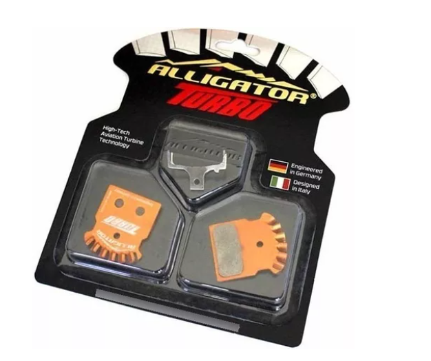 PASTILHA DE FREIO ALLIGATOR TURBO SEMI-METALICA PARA SHIMANO PARASHIMANO Laranja