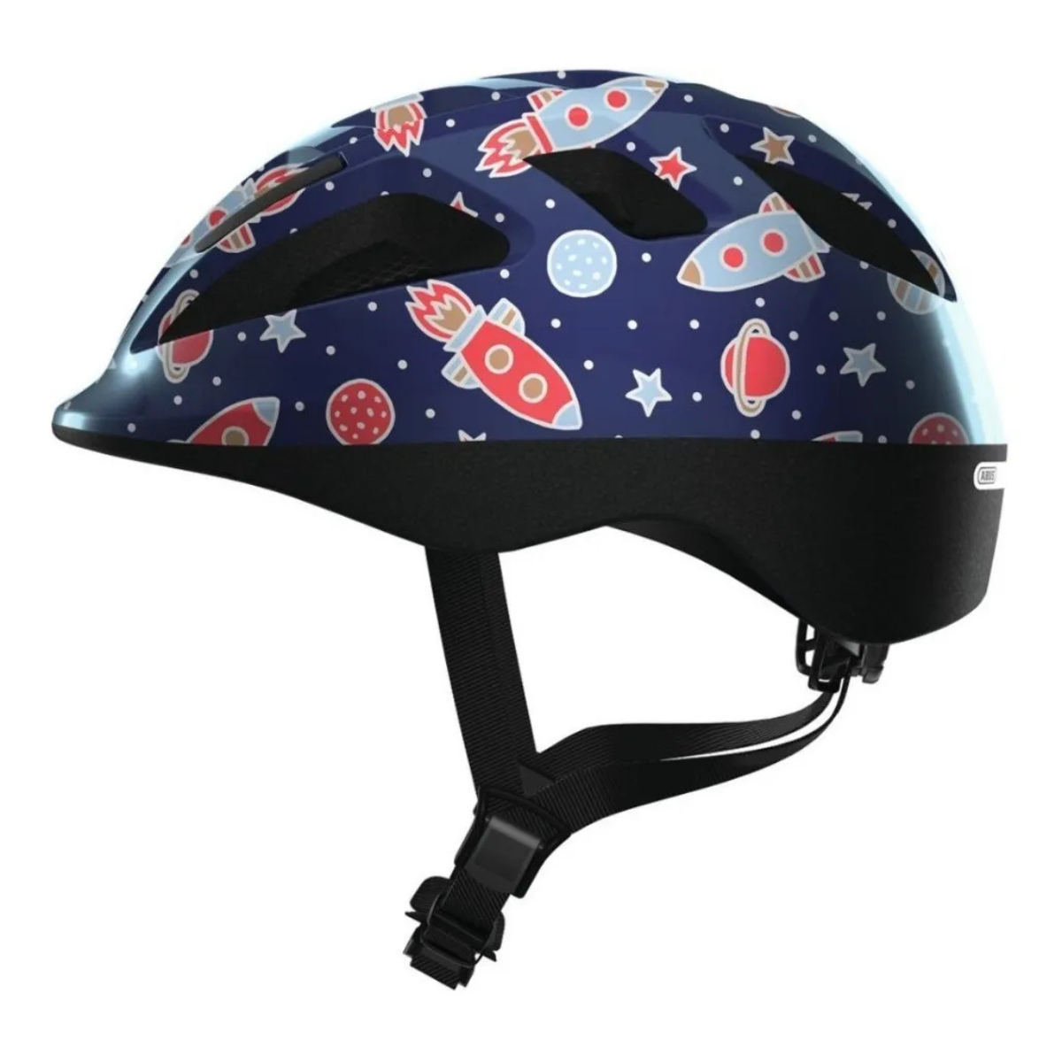 CAPACETE CICLISMO ABUS SMOOTY 2 0 KIDS AZUL ESPACO SIDERAL TAM M 50 55 CM