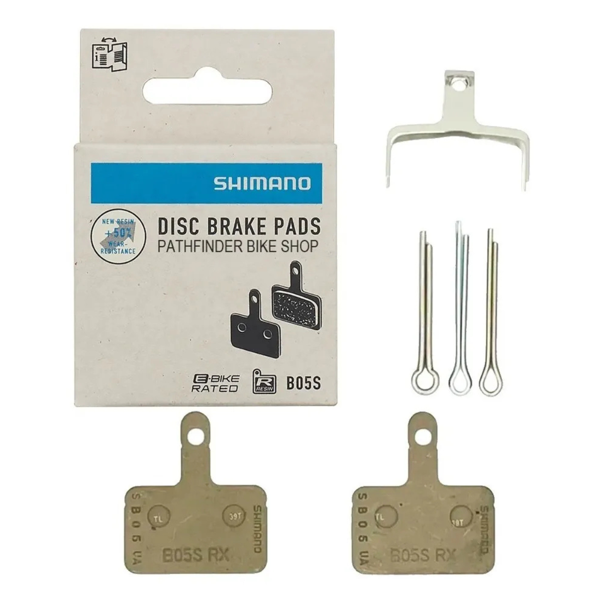 PASTILHA DE FREIO SHIMANO B05S RESINA COM 3 TIPOS 3PINO Preto