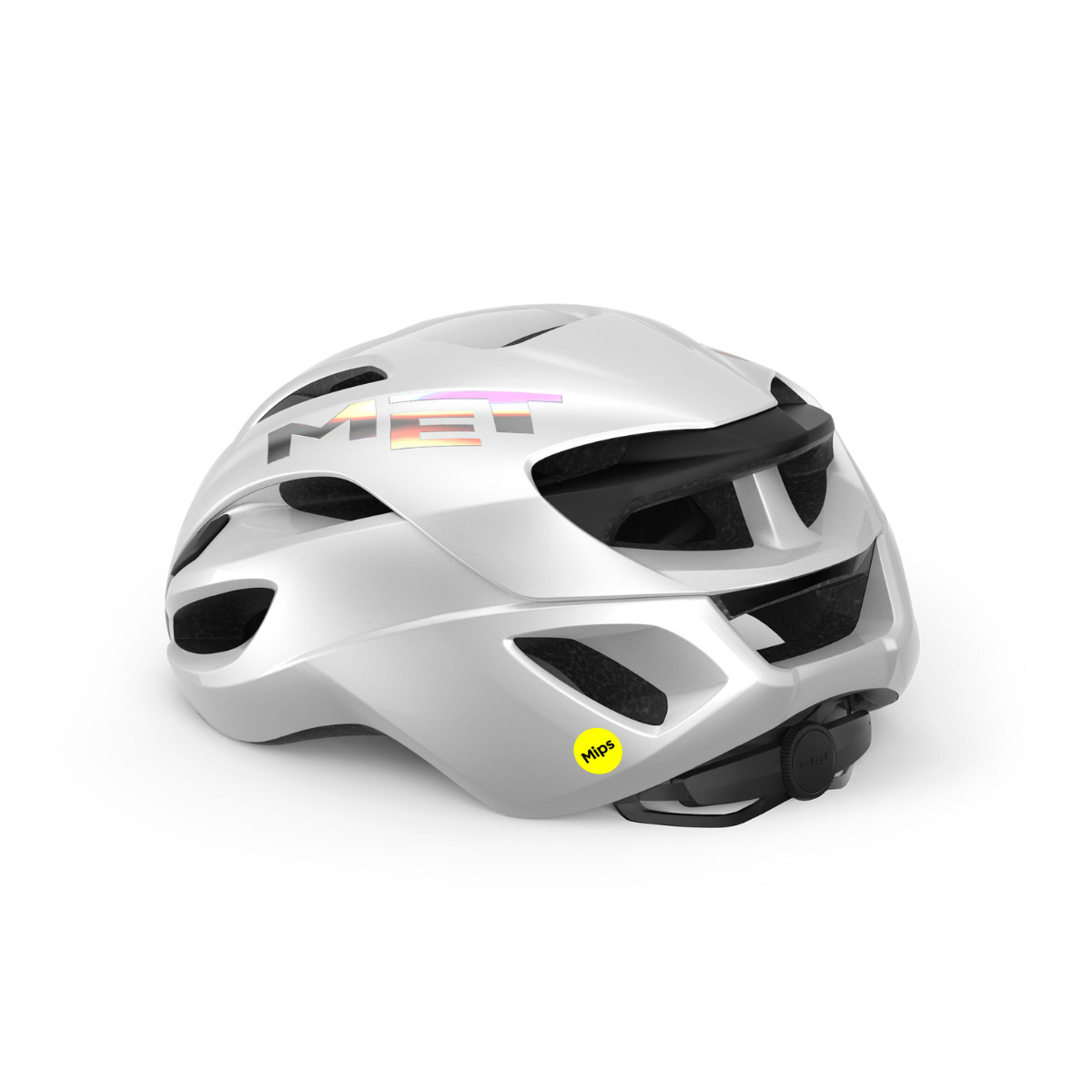 CAPACETE MET ROAD RIVALE MIPS BRANCO HOLOGRAFICO TAM M (56-58)