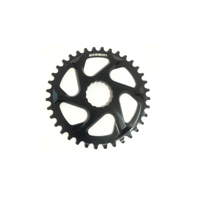 COROA UNICA SESSION DIRECT MOUNT RACE FACE CINCH V2 ALUMINIO PRETO