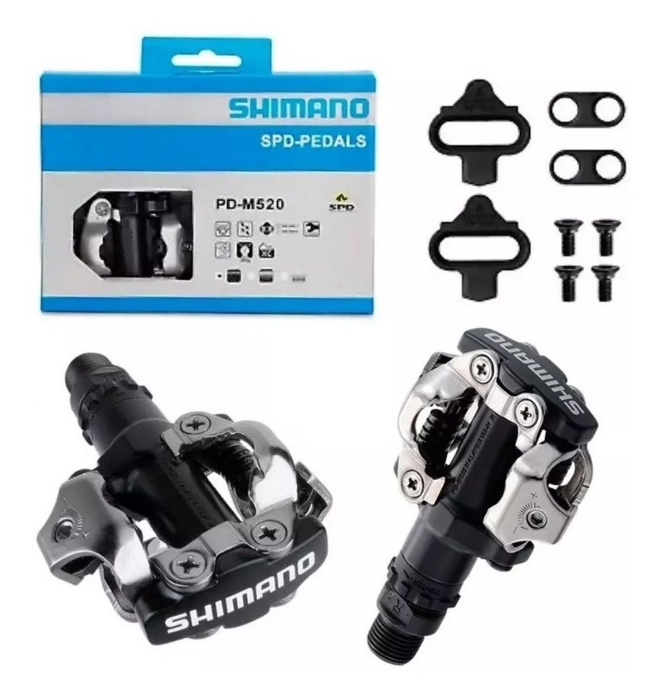 PEDAL SHIMANO MTB PD-M520 PRETO