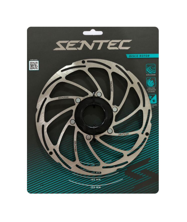 DISCO ROTOR SENTEC CENTER LOCK 180MM ACO INOX