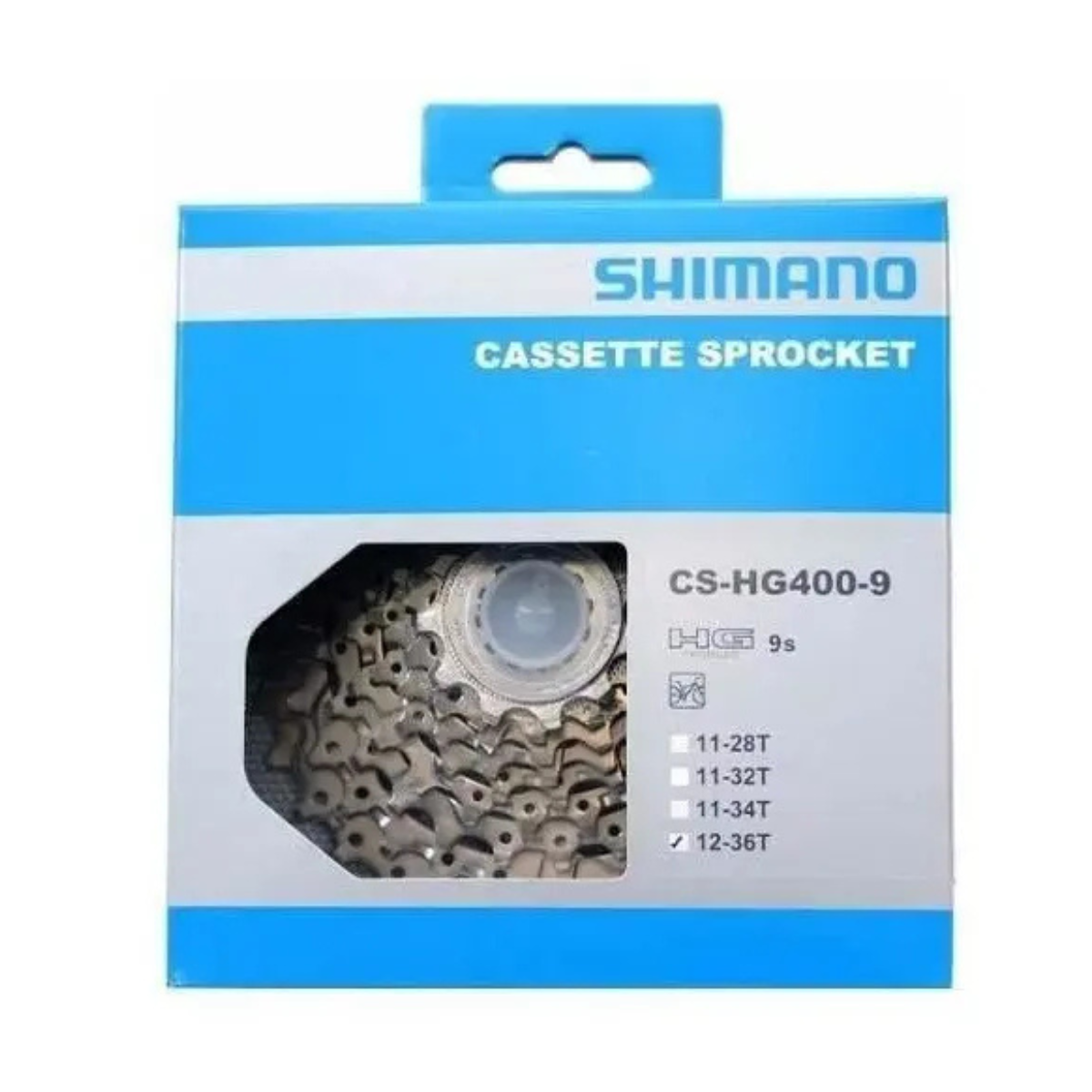 CASSETE SHIMANO SPROCKET 9V CS-HG400 12/36D PRATA