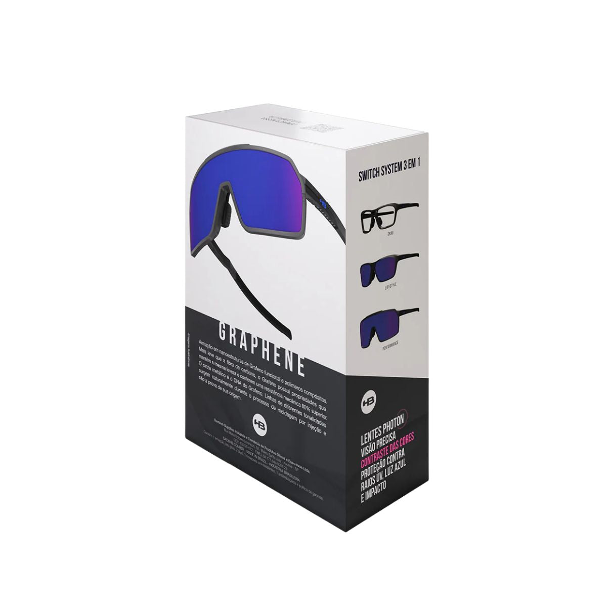 OCULOS HB PRESTO GRAFENO/PRETO CINZA