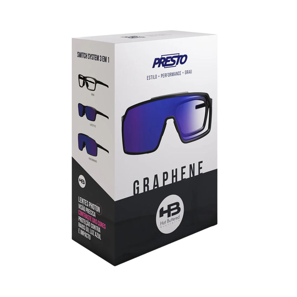 OCULOS HB PRESTO GRAFENO/PRETO CINZA