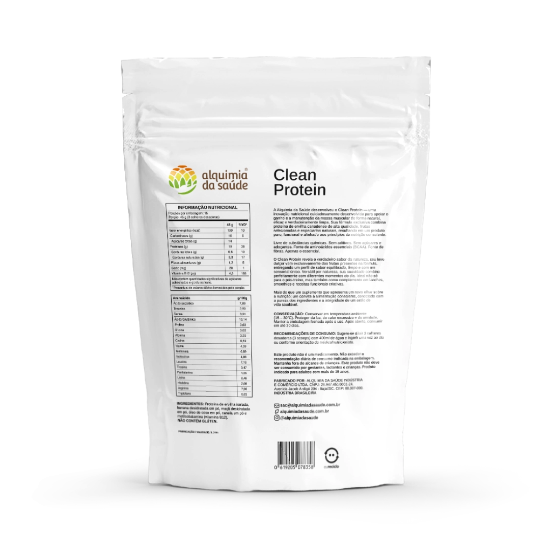 CLEAN PROTEIN ALQUIMIA DA SAUDE BANANA CANELA 675G