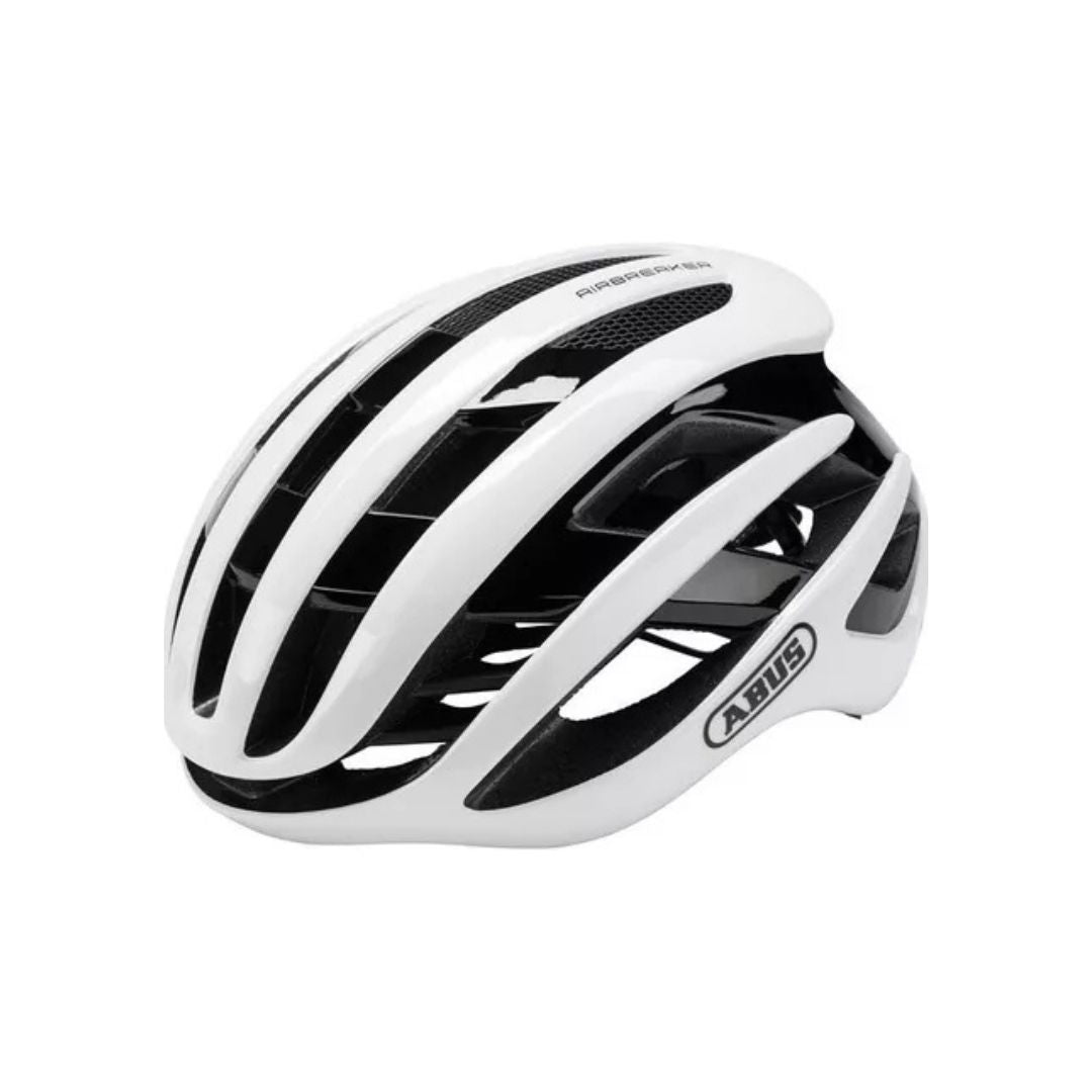 CAPACETE ABUS AIRBREAKER BRANCO POLAR/ BRILHANTE TAM. M 52-58 CM