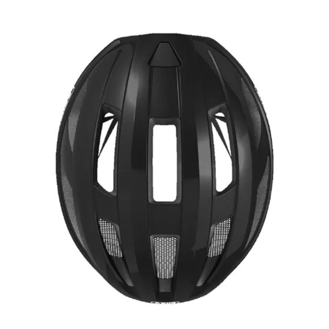 CAPACETE ABUS MACATOR PRETO BRILHANTE TAM M 52 58 CM