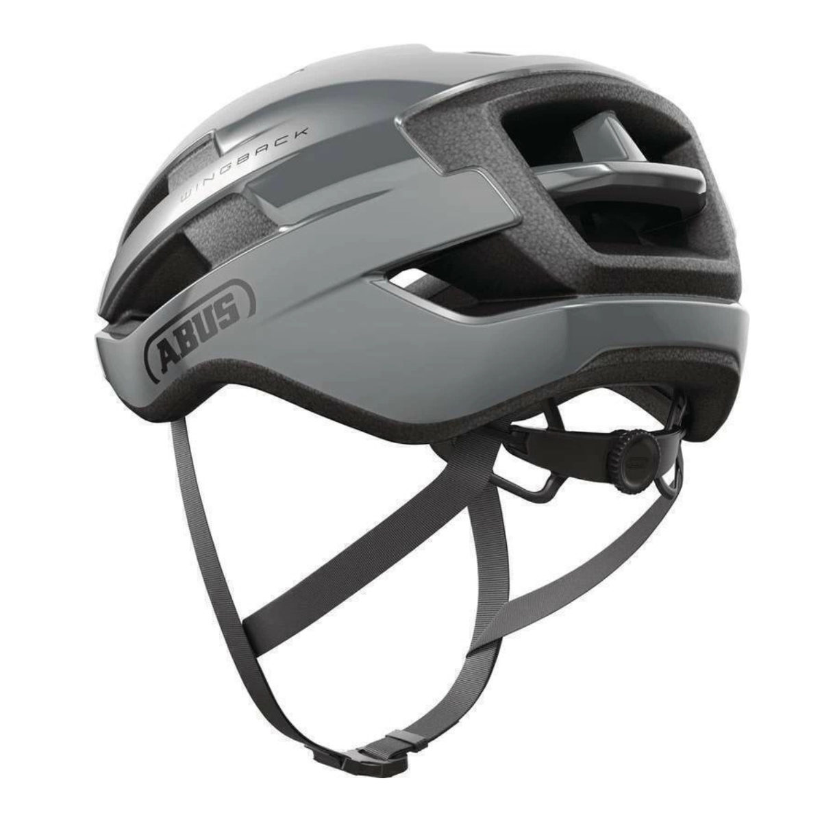 CAPACETE CICLISMO ABUS WINGBACK CORRIDA CINZA TAM P 51-55 CM