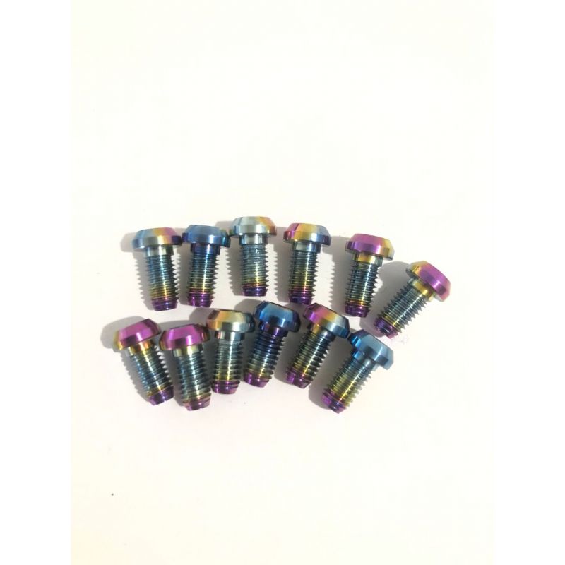 KIT 12 PARAFUSOS M5 X 13 X 0.8 PASSO RAINBOW B0313R