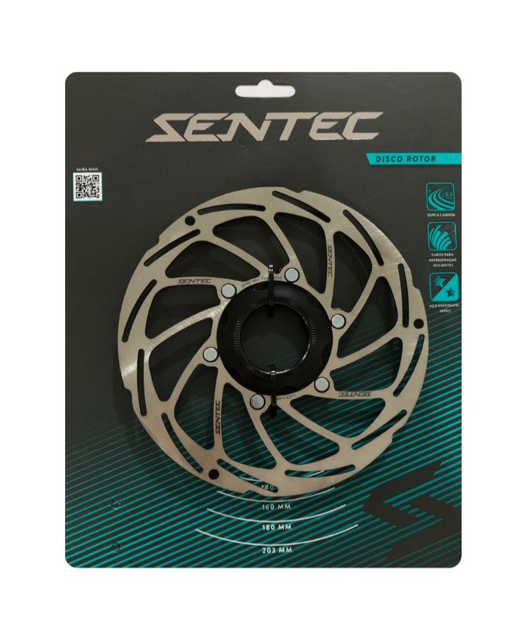 DISCO ROTOR SENTEC CENTER LOCK 160MM ACO INOX