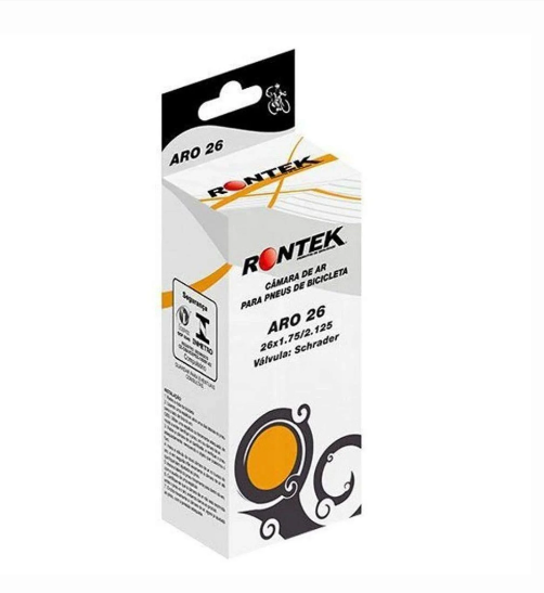 CAMARA DE AR RONTEK MTB 26x1.75/2.12 SCHRADER 33 ARO 26 Preto
