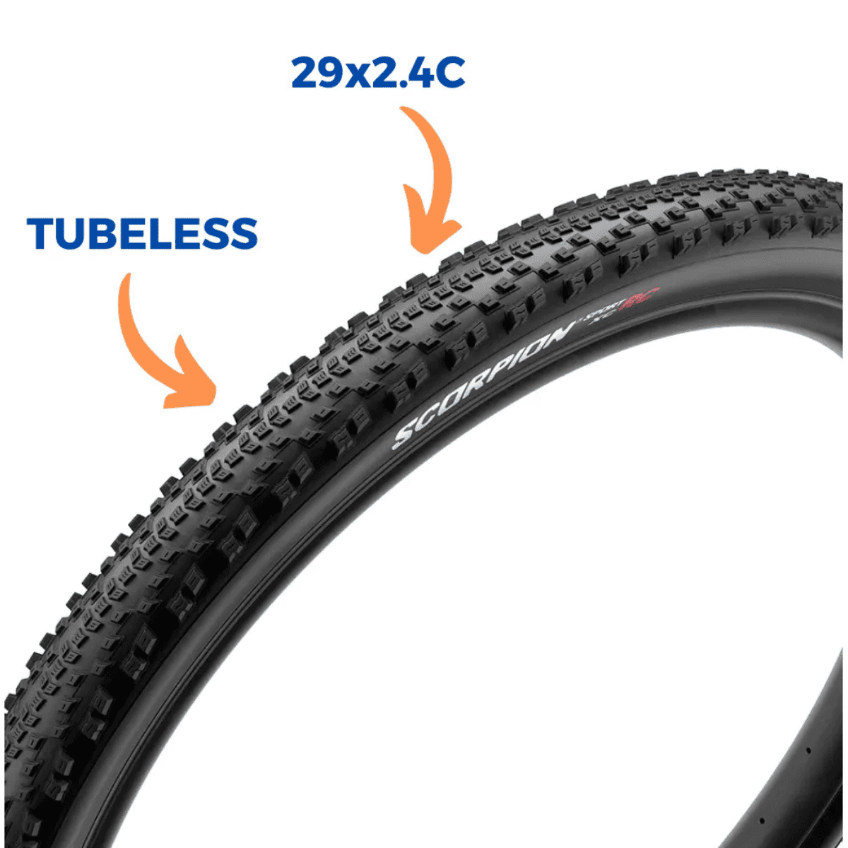 PNEU PIRELLI SCORPION 29X2.4 SPORT XC RC ESCRITO BRANCO